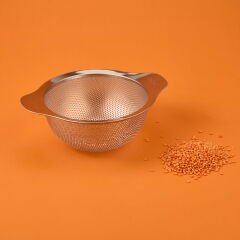 Metal Süzgeç - Gri / Siyah - 16 cm
