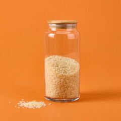 Bambu Kapaklı Cam Kavanoz - Şeffaf - 1,3 lt