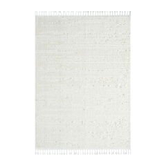 Bilbao White Swan Saçaklı Çizgi Desenli Halı - Krem - 120x180 cm