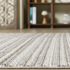 Agra Pearl İskandinav Desenli Salon Halısı - Krem - 120x180 cm