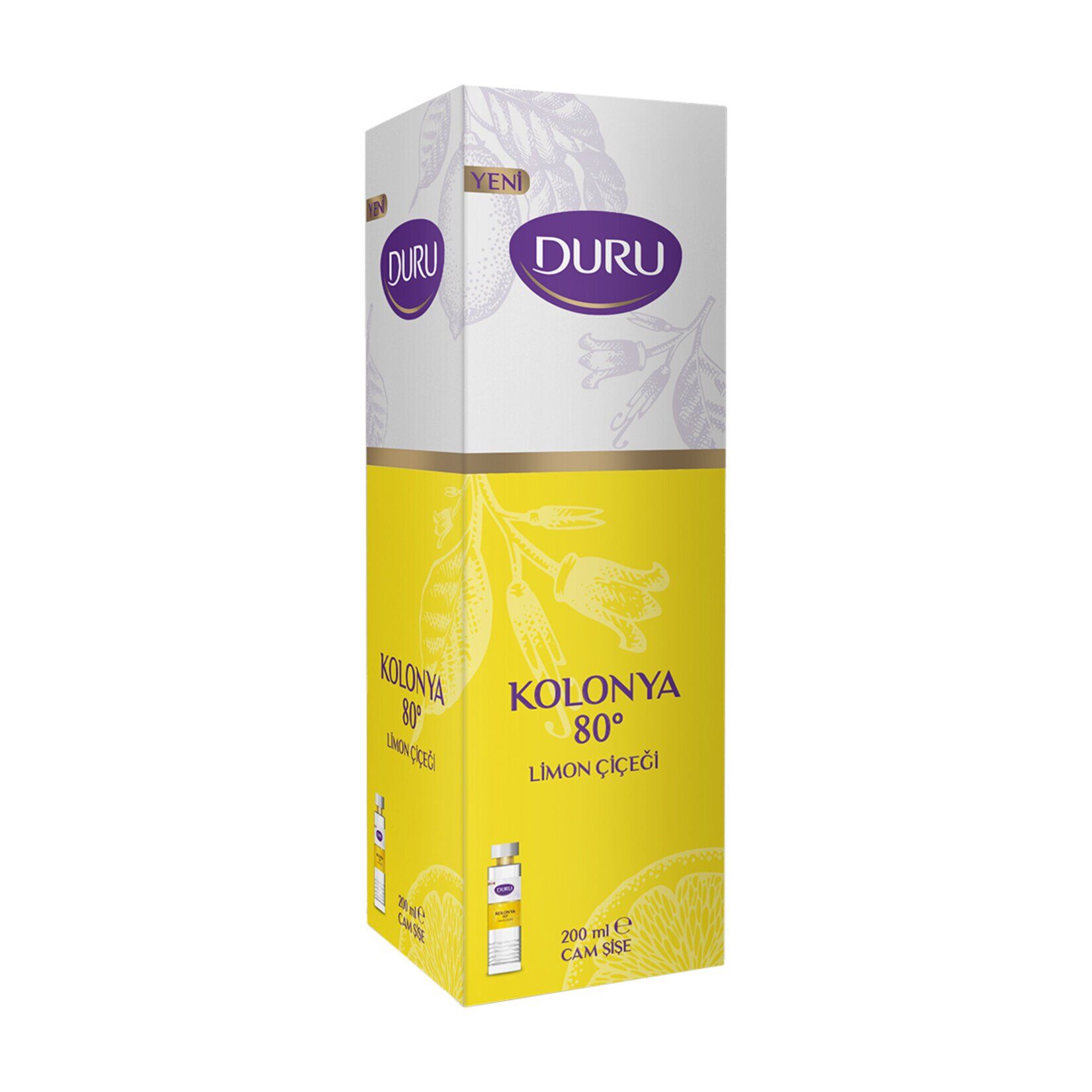 Duru Limon Çiçeği Kolonyası Cam Şişe 200 Ml