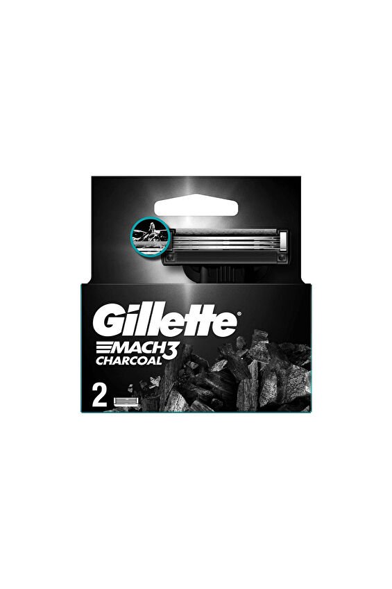 Gillette Mach3 2'Li Bıçak Charcoal