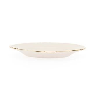 Porselen Liana File Pasta Tabağı - Krem - 20 cm