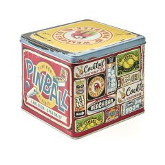 Pinball Metal Hediye Kutusu - Renkli - 16x16x14 cm