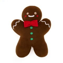 Soft Kurabiye Adam Figürlü Yastık - Kahverengi - 60x50 cm