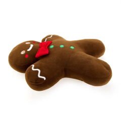 Soft Kurabiye Adam Figürlü Yastık - Kahverengi - 60x50 cm