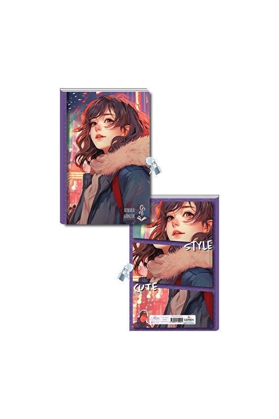 Lilamor Kokulu Kilitli Kız Günlük 14x20 144 Sayfa