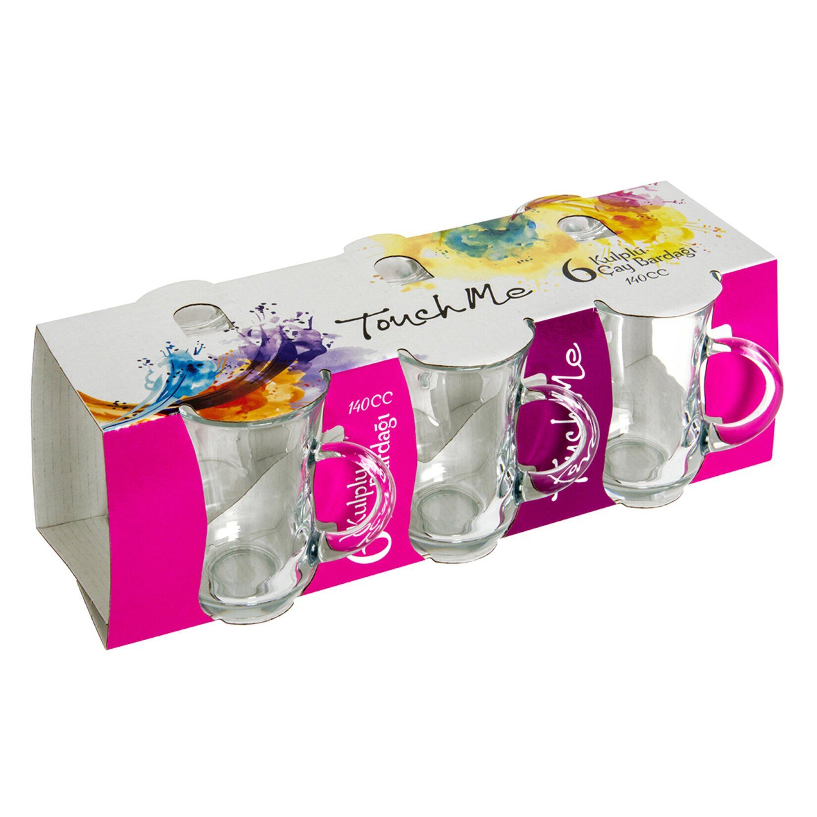 Touch Me Kulplu Çay Bardağı 6'lı 145 Cc