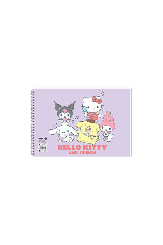 Resim Defteri Hello Kitty and Friends 17x25 cm 15 yaprak Spiralli