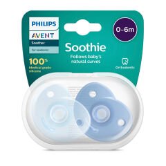 Soothie Emzik 0-6ay Mavi ikili 1 Adet