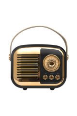 Mikado MD-24BT Echoes 3W 800mAh Siyah Usb+TF Kart+Bluetooth Destekli Klasik Retro Müzik Kutusu