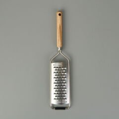Ahşap Saplı El Peynir Rendesi - Açık Kahverengi / Gri - 31 cm