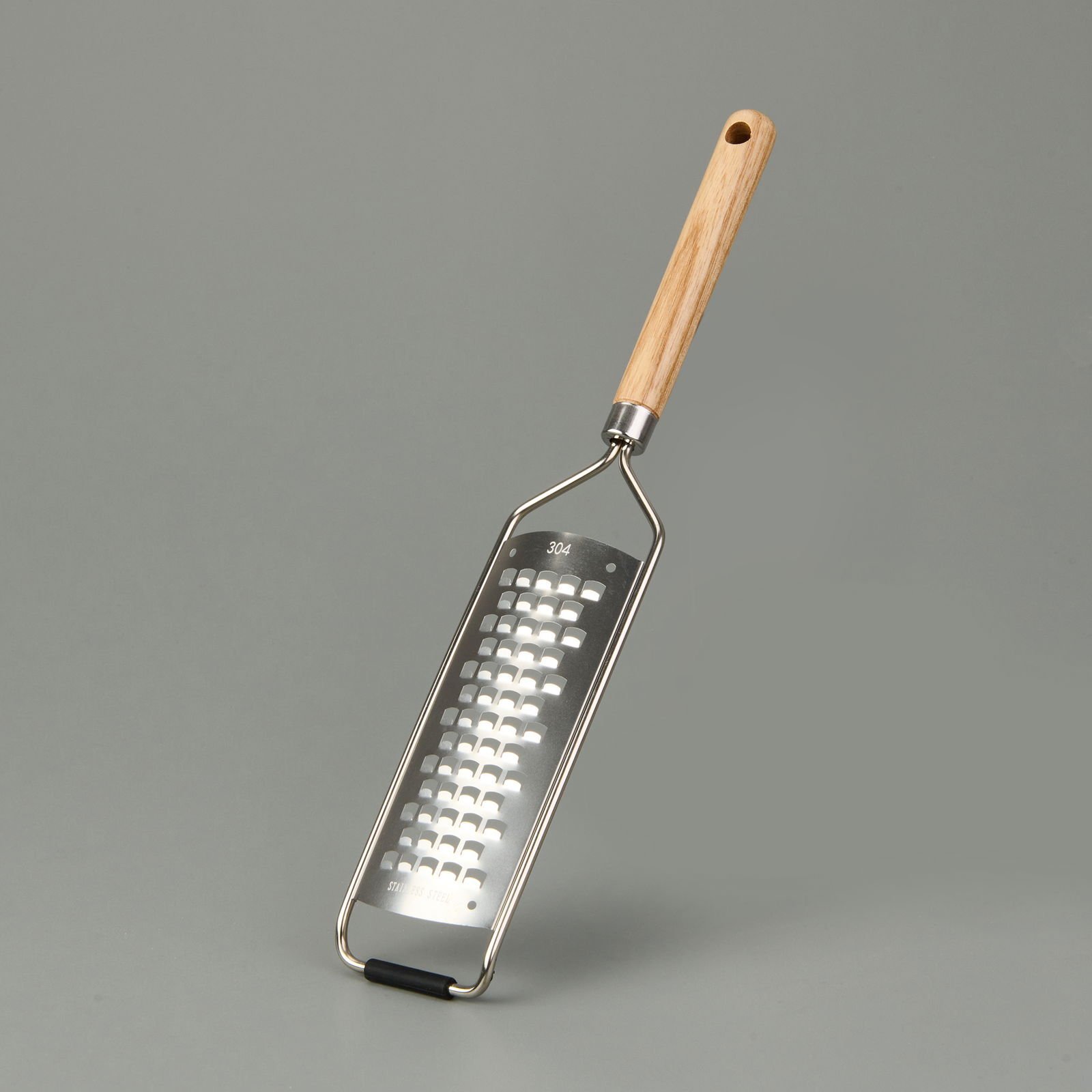 Ahşap Saplı El Peynir Rendesi - Açık Kahverengi / Gri - 31 cm