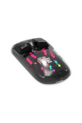 Everest SM-BT89 OPAL Şarj Edilebilir Sessiz Siyah Transparan RGB 2in1 2BT ve 2.4GHz Kablosuz Mouse