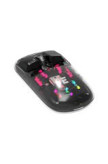 Everest SM-BT89 OPAL Şarj Edilebilir Sessiz Siyah Transparan RGB 2in1 2BT ve 2.4GHz Kablosuz Mouse