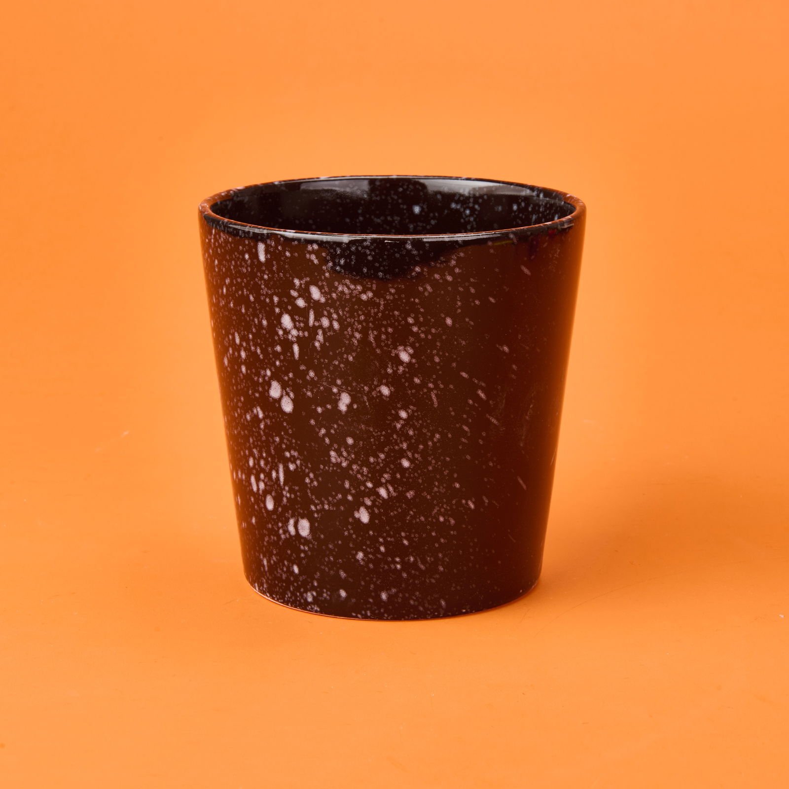 Seramik Saksı - Siyah - 13x13x13 cm