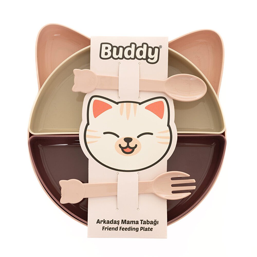 Buddy Mama Tabağı - 7 Parça Pembe-Mor-Beyaz 1 Adet