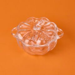 Kulplu Cam Şekerlik - Şeffaf - 10 cm
