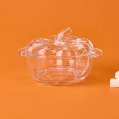 Kulplu Cam Şekerlik - Şeffaf - 10 cm