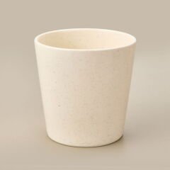 Seramik Saksı - Beyaz - 13x13x13 cm
