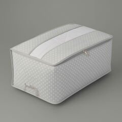 Home Baza Altı Şeffaf Detaylı Mega Boy Hurç - Gri - 74x46x22 cm
