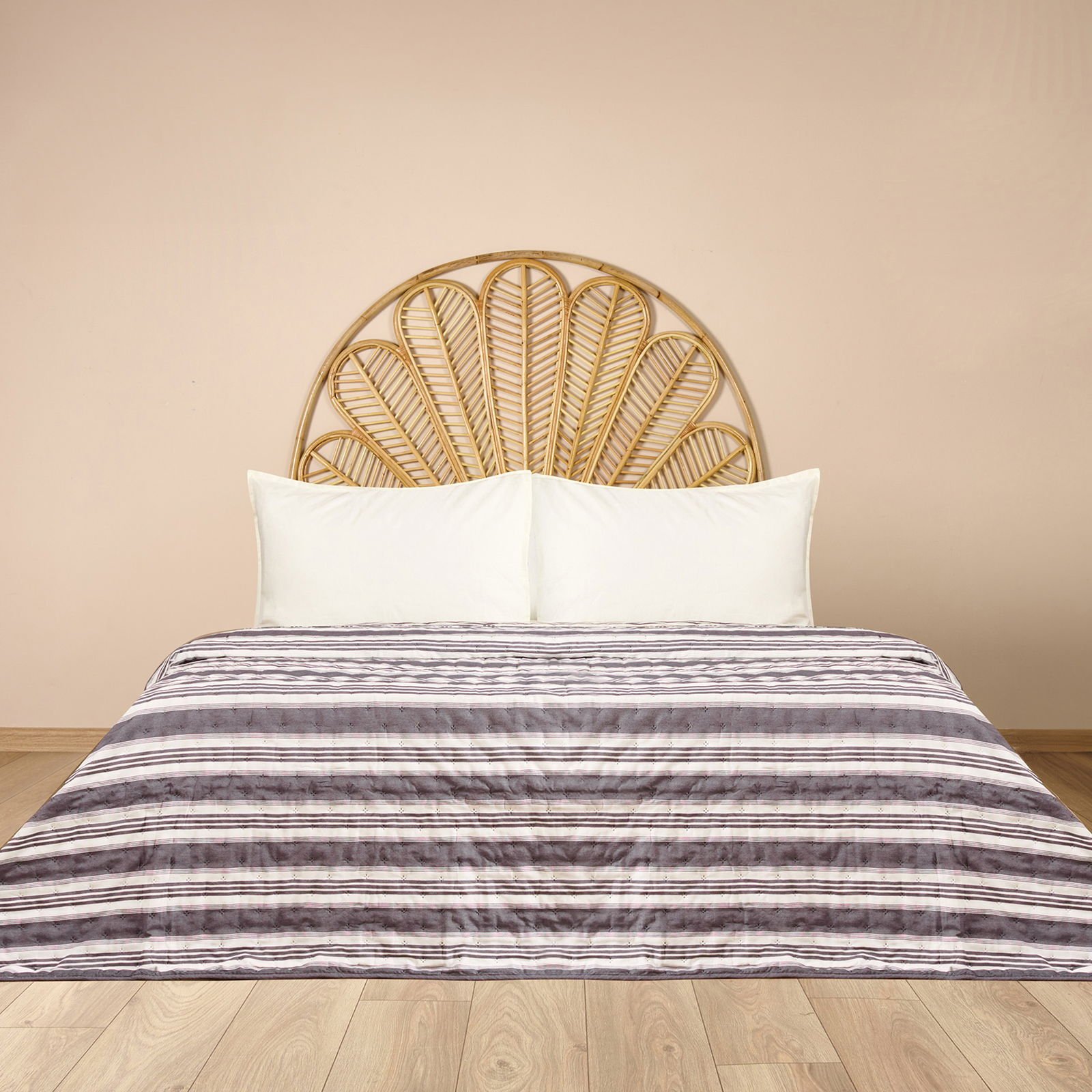 Soft Londra Çift Kişilik Yatak Örtüsü - Antrasit - 200x230 cm