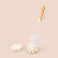 Bambu Saplı Matara Fırçası - Beyaz - 31,5 cm