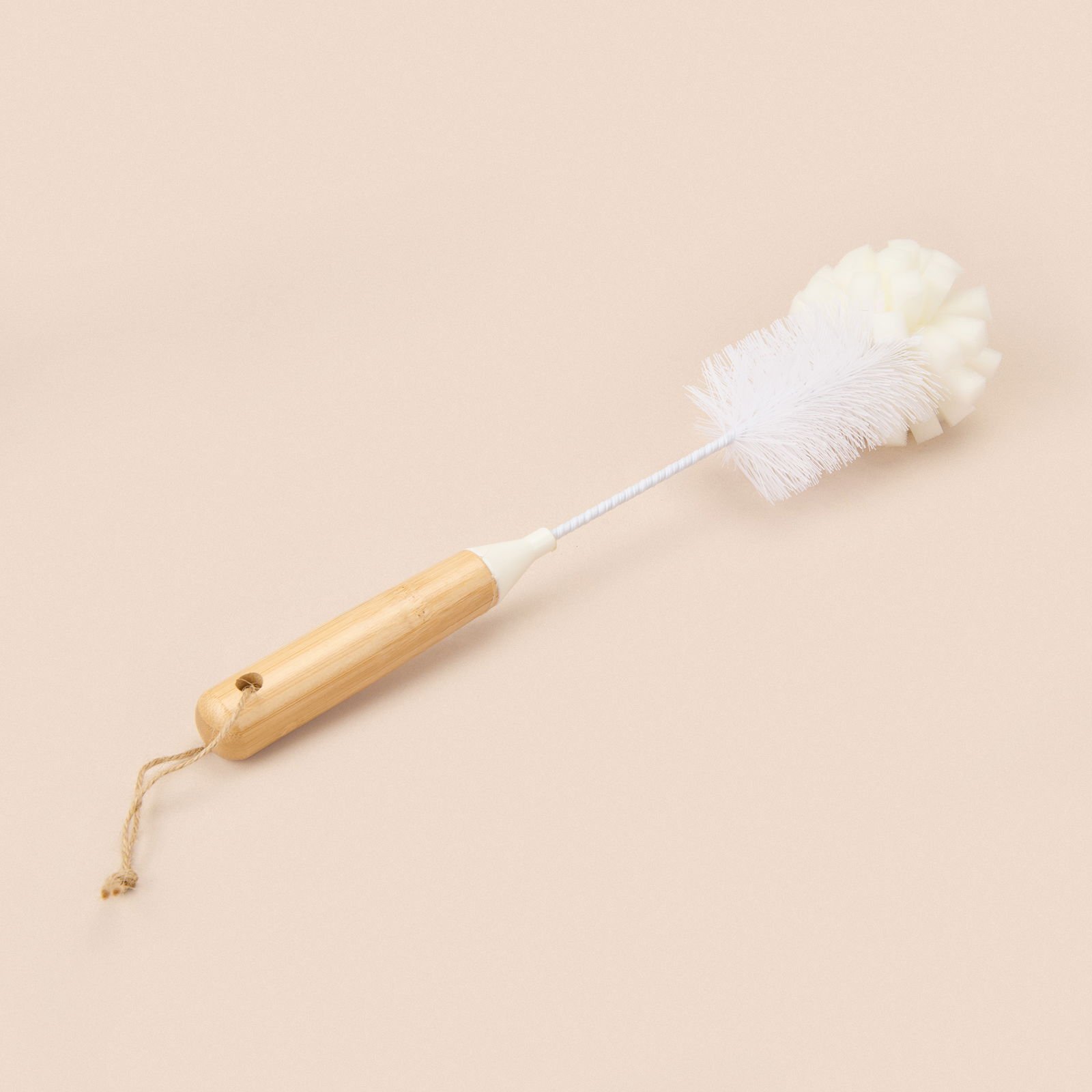 Bambu Saplı Matara Fırçası - Beyaz - 31,5 cm