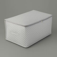 Home Puantiye Detaylı Orta Boy Hurç - Gri - 64x41x35 cm