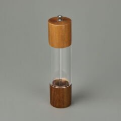 Akasya Büyük Boy Baharat Öğütücü - Açık Kahverengi / Şeffaf - 15 cm