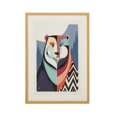 Deco Bear Tablo - Renkli - 50x70 cm