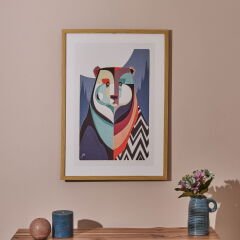 Deco Bear Tablo - Renkli - 50x70 cm