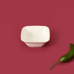 Oval Kare Sosluk - Beyaz - 7 cm