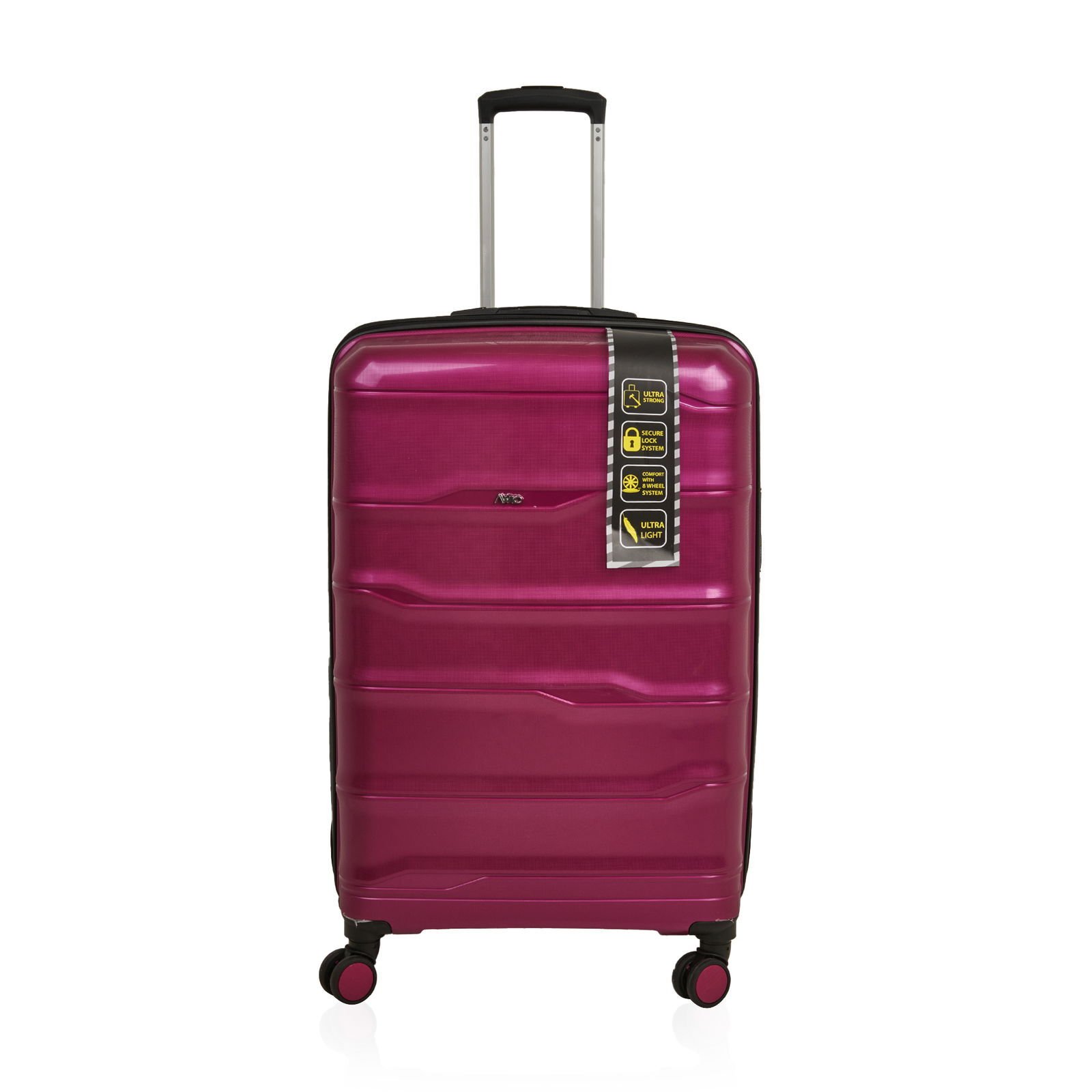 PP Büyük Boy Valiz - Mürdüm - 77x45x32 cm