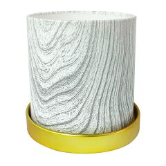 Gardenzone Desenli Seramik Saksı 13.3 x 13.3 x 13.3 Cm