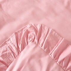 Soft Fırfırlı Çift Kişilik Nevresim Takımı - Pembe