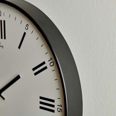 Eminent Latin Rakam Duvar Saati - Beyaz - 43 cm