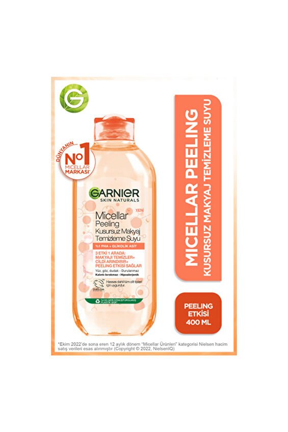 Garnier Micellar Peeling Kusursuz Makyaj Temizleme Suyu 400 ML