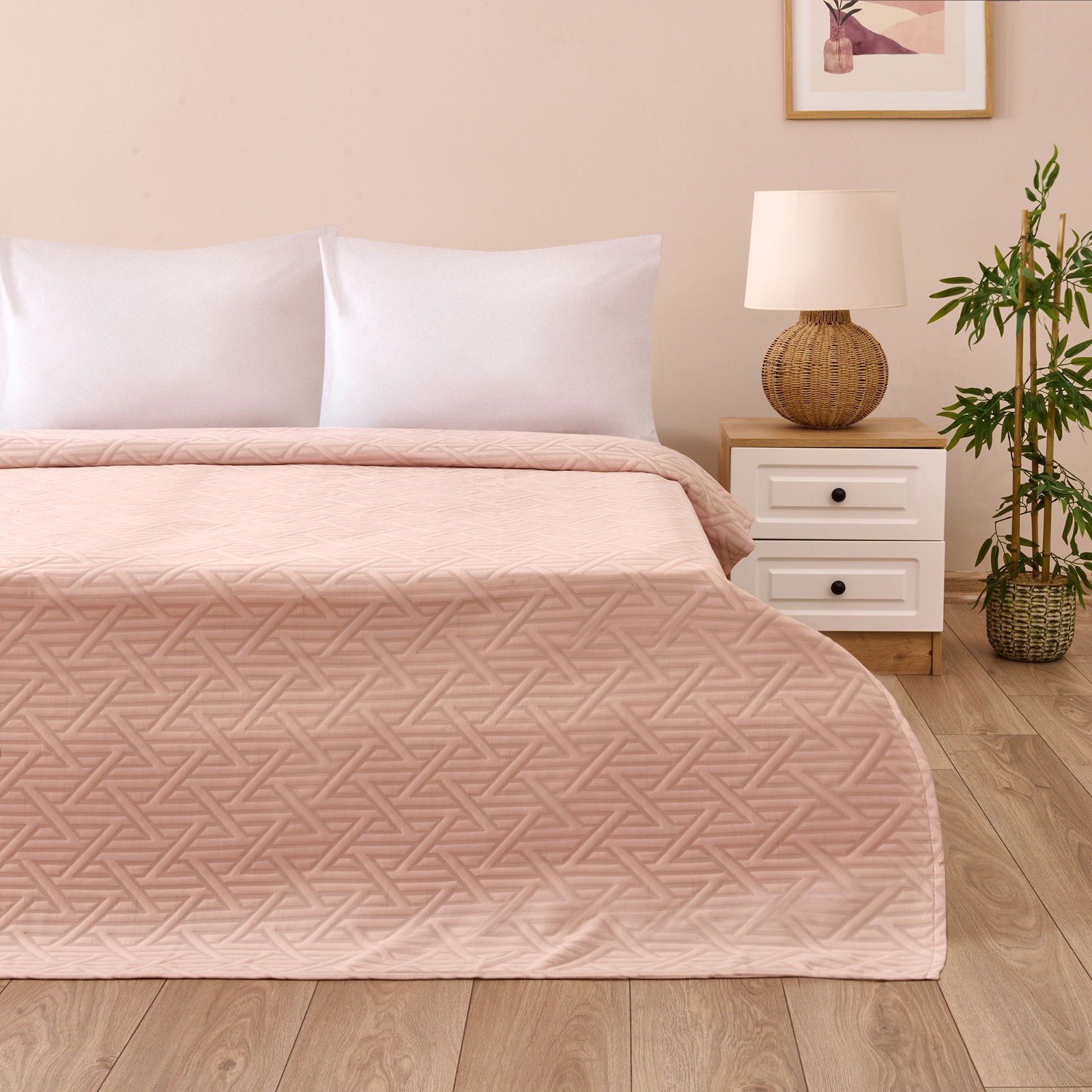 Soft Anka Tek Kişilik Yatak Örtüsü - Pembe - 180x240 cm