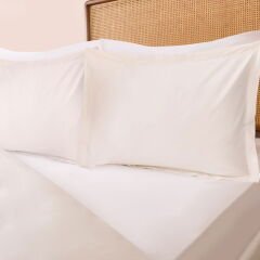 Soft Oxford Yastıklı Tek Kişilik Nevresim Takımı - Beyaz