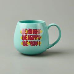 Kitchen Be Bright Be Happy Be You Sloganlı Kupa - Yeşil - 310 ml