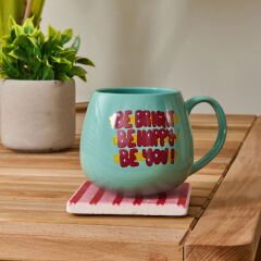 Kitchen Be Bright Be Happy Be You Sloganlı Kupa - Yeşil - 310 ml