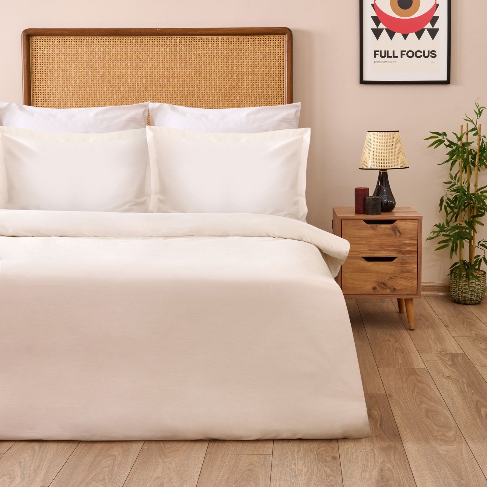 Soft Oxford Yastıklı Tek Kişilik Nevresim Takımı - Beyaz