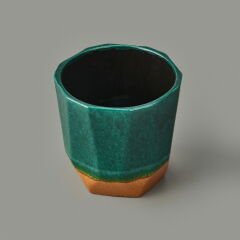 Living Seramik Saksı - Mavi - 13x12 cm