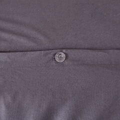 Soft Oxford Yastıklı Çift Kişilik Nevresim Takımı - Antrasit