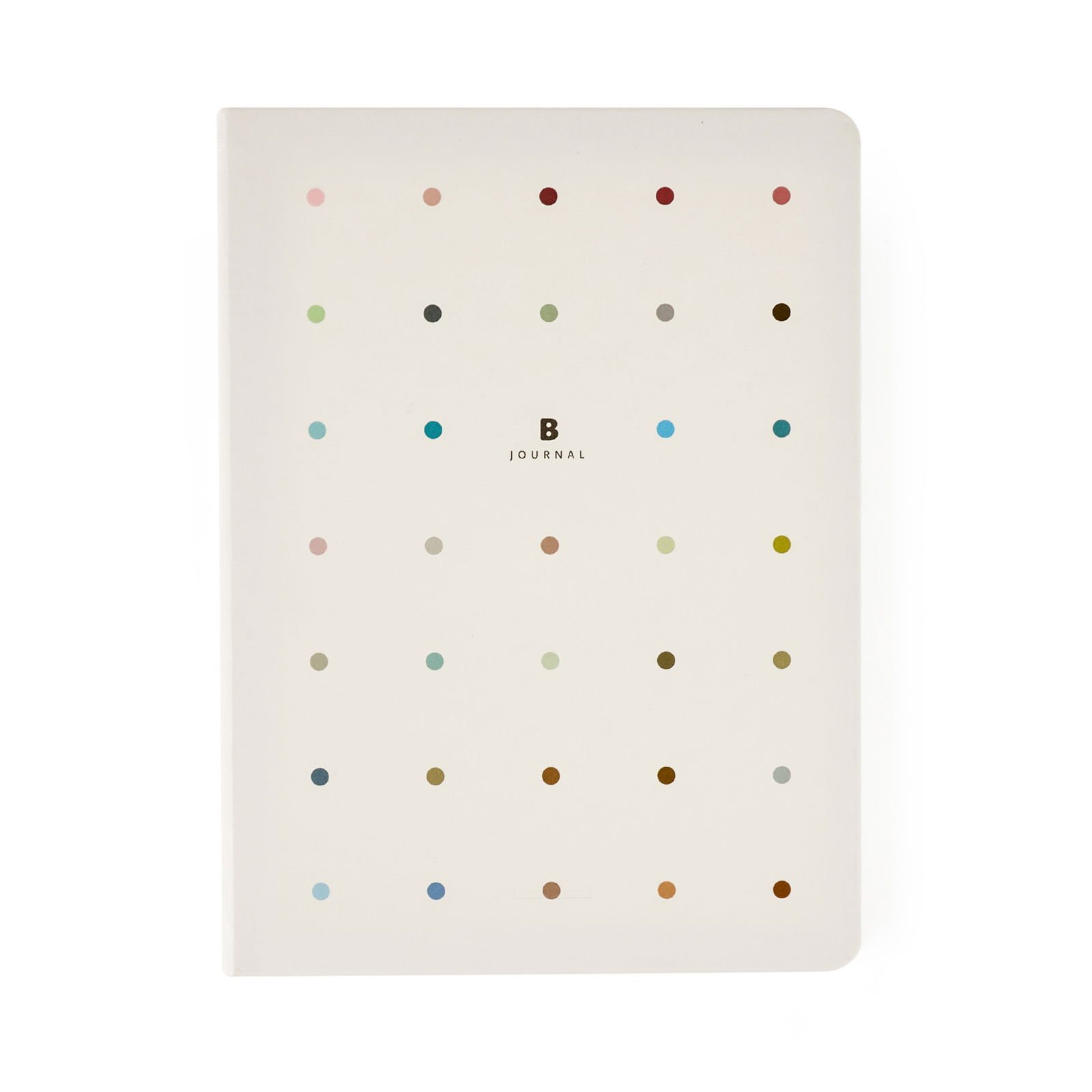 Color 80 Yaprak Noktalı Ciltli Defter - Beyaz - 21 cm