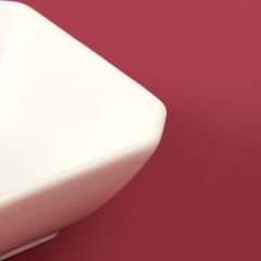 Kare Çerezlik - Beyaz - 9 cm