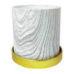 Gardenzone Desenli Seramik Saksı 13.3 x 13.3 x 13.3 Cm