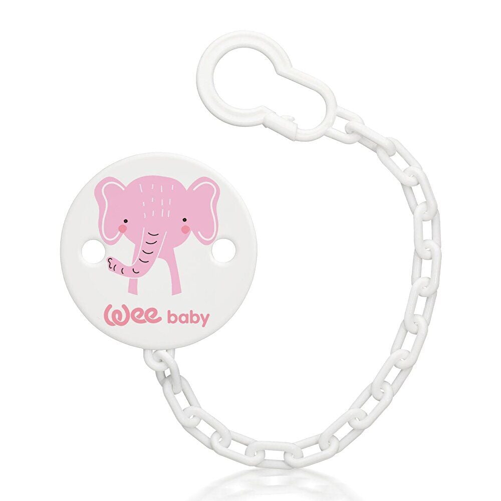 901 Wee Baby Zincirli Emzik Askısı - Kız 1 Adet
