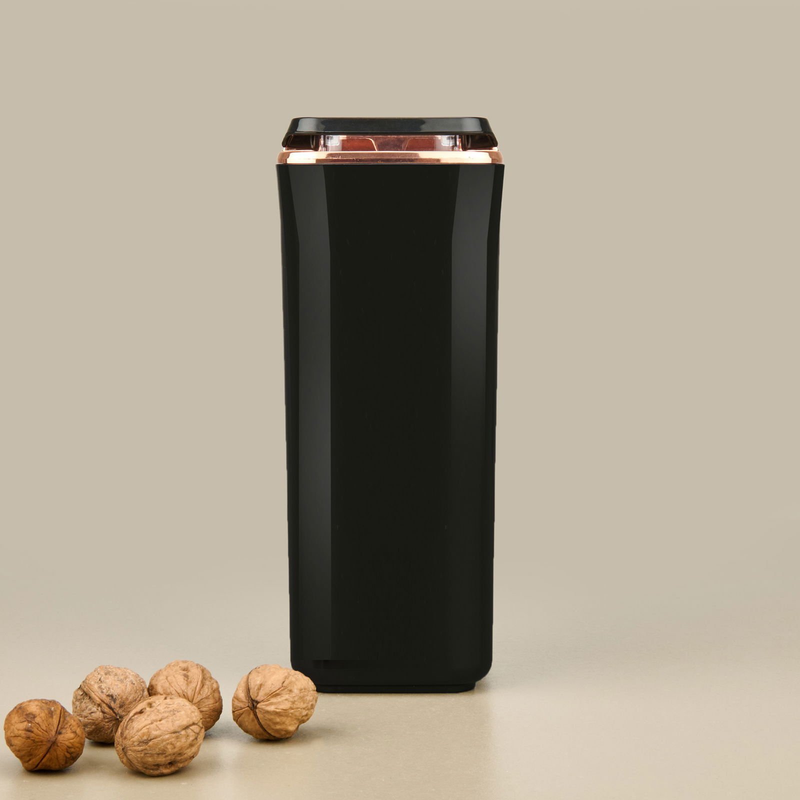 Pratico Kare Erzak Saklama Kabı - Siyah / Bakır - 1,7 lt